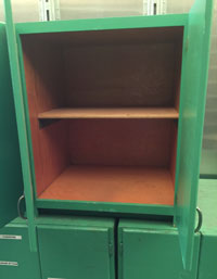 Green Wooden Cabinets